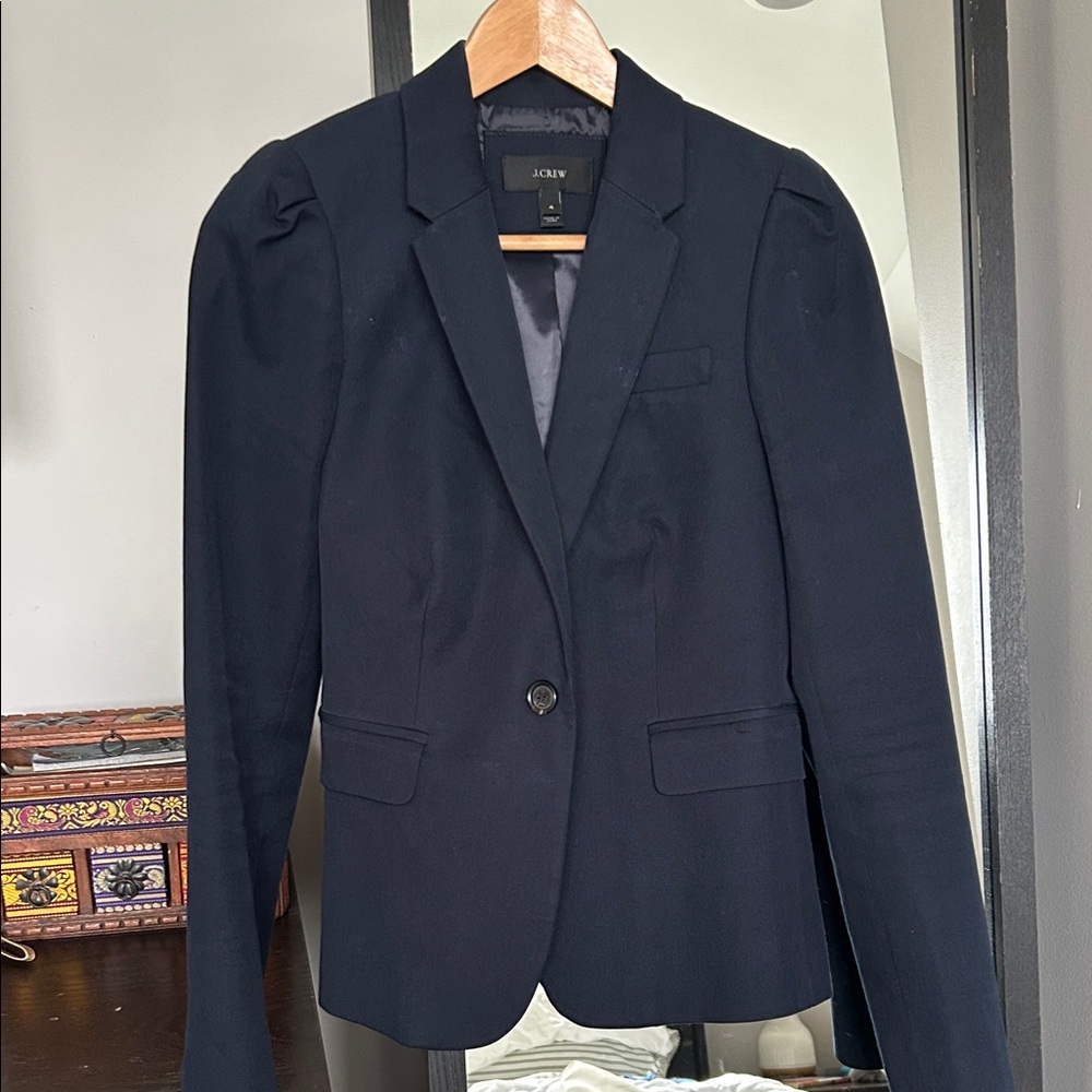 J. Crew Women's Dark Navy Single-Button Blazer